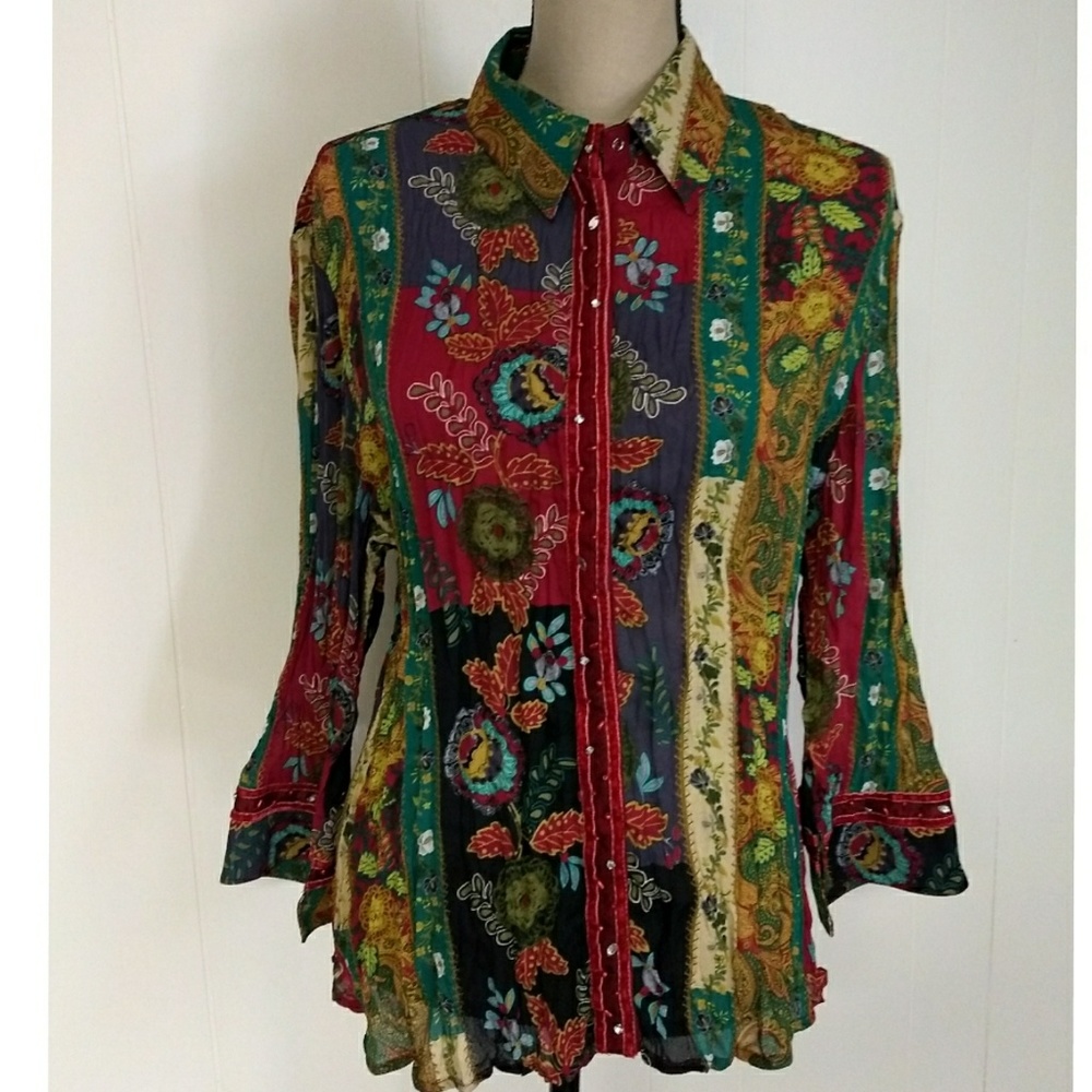 Jaipur snap down top
